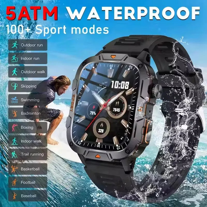 2025 For Xiaomi New Rugged Military GPS Smart Watch Men Bluetooth Call Health Monitoring AI Voice Sports Waterproof