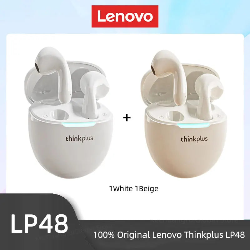 Original Lenovo LP48 TWS Wireless Bluetooth 5.4 Earphone Gaming HIFI Music  Noice Cancelling Dual Mode