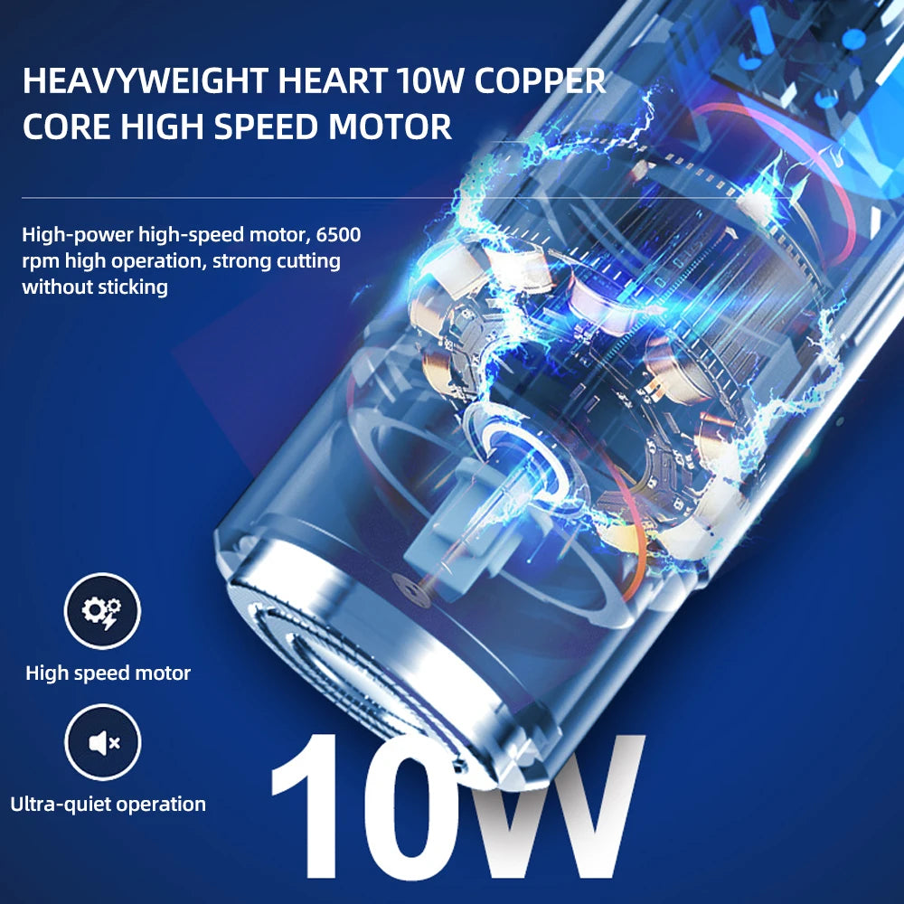 Men’s 2-in-1 Electric Shaver – 6D Floating Razor & Nose Hair Trimmer