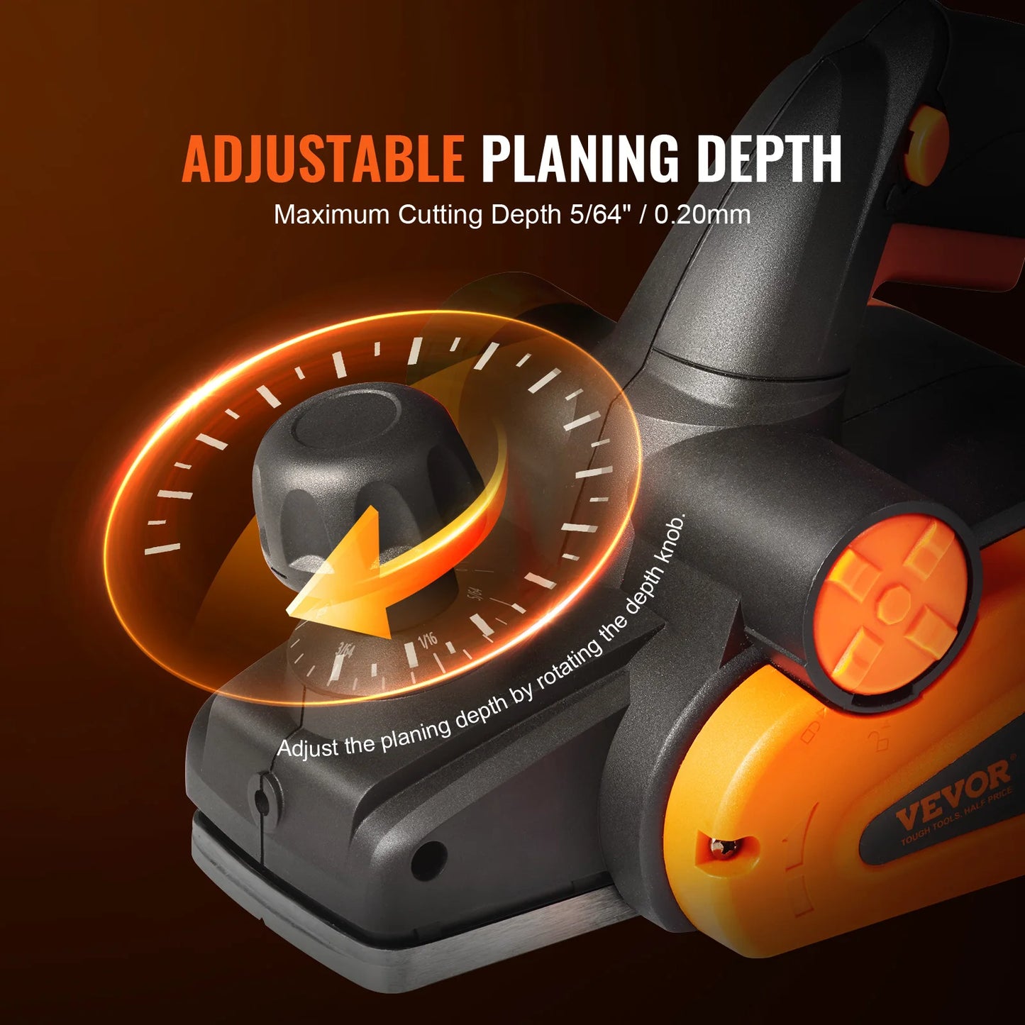 SucceBuy 3-1/4" Electric Hand Planer – 16500 RPM High-Speed Woodworking Tool