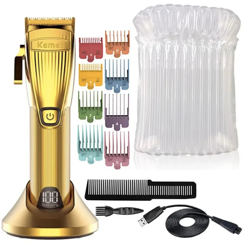 Kemei Professional Hair Trimmer – Electric Shaver & Rechargeable Hair Clipper