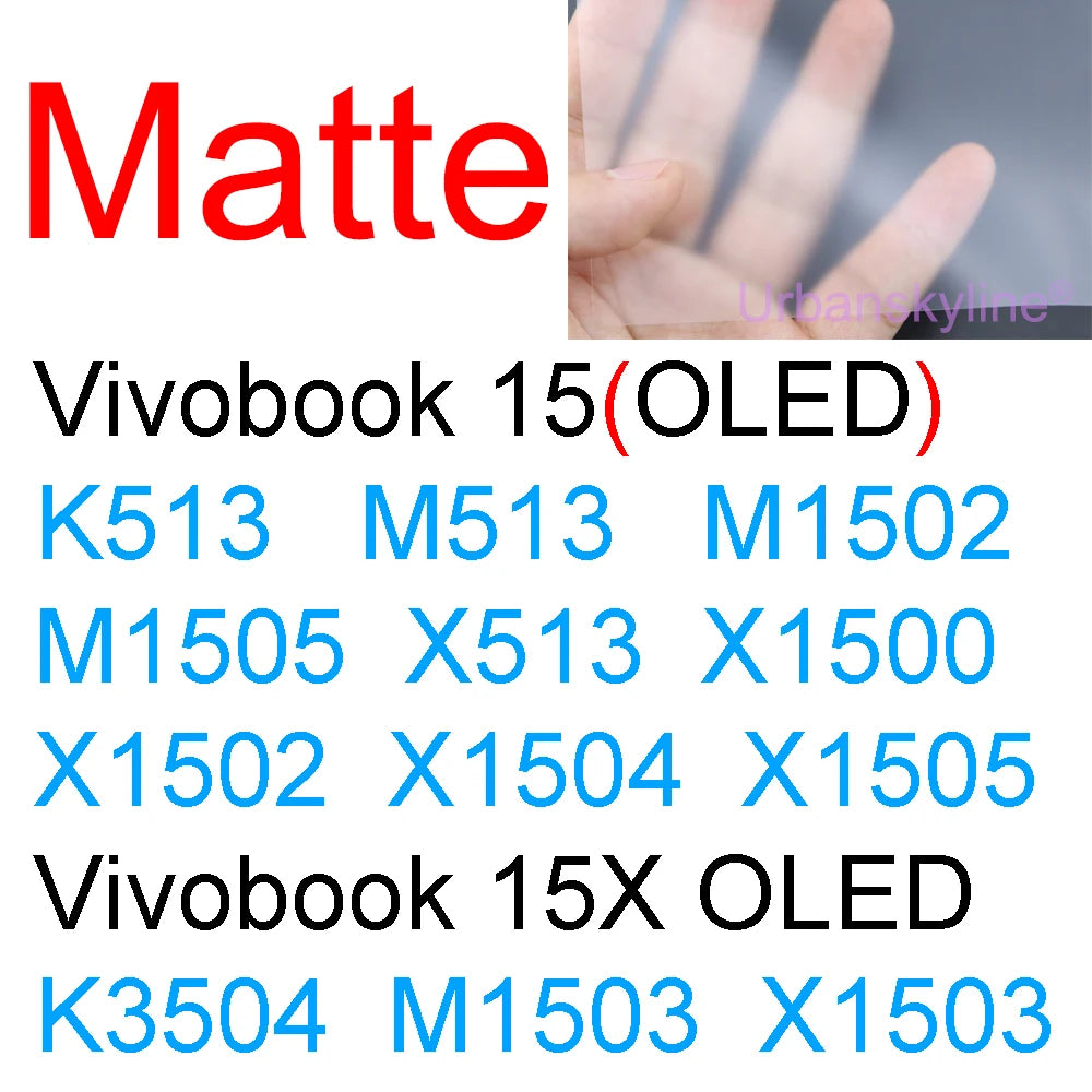 Screen Protector for ASUS Vivobook 14 Pro 14X OLED 15 15X 16 16X 17 17X 13 12 S Flip GO HD Clear Guard Matte Frosted Skin Film