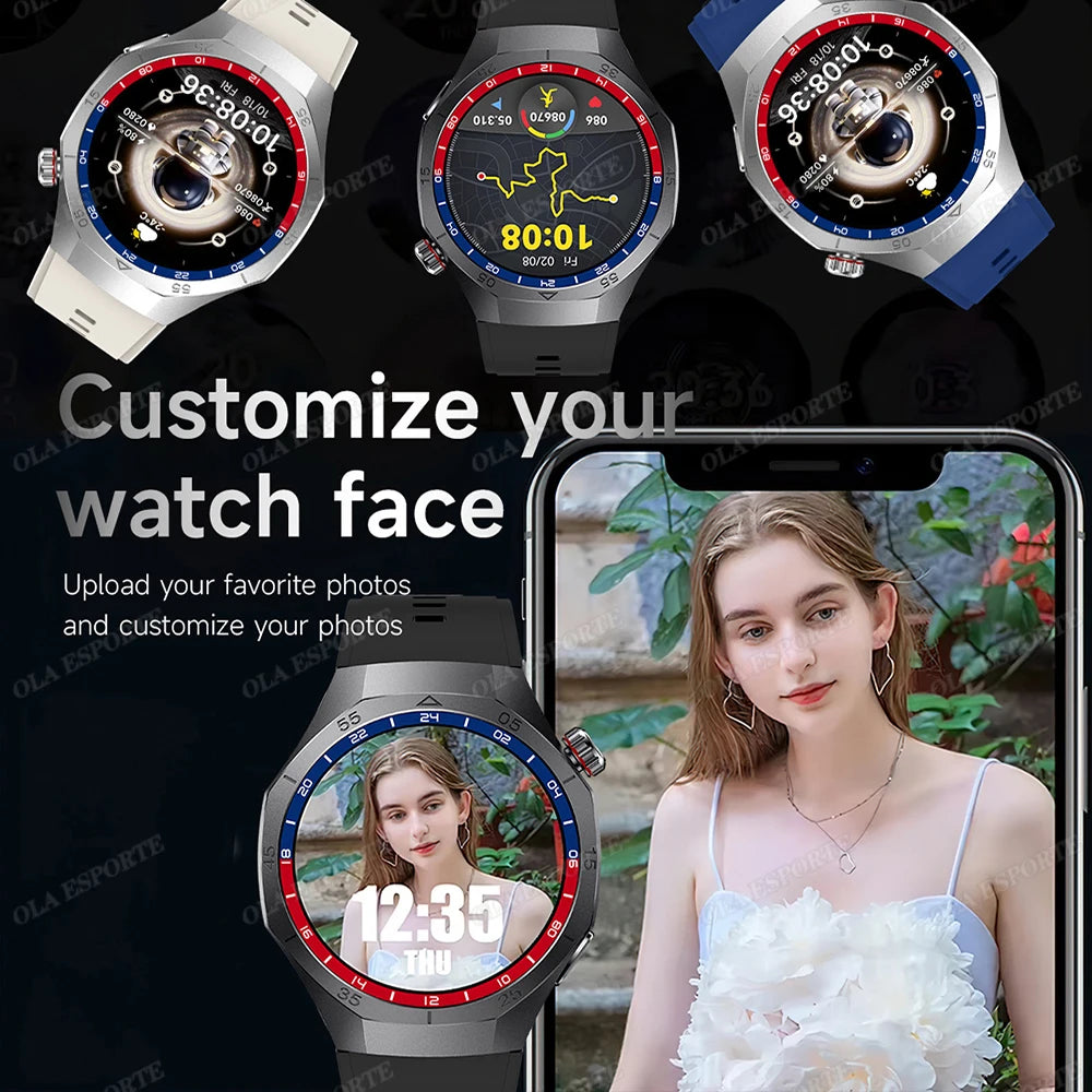 2025 New Watch 5 Pro Smart Watch 1.5“ AMOLED Screen NFC GPS Tracker BT Call Health Waterproof Men Women For Android