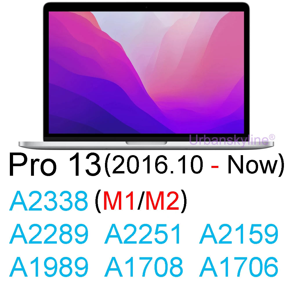 Screen Protector for MacBook Air 15 13 M4 Pro 14 16 M3 M2 M1 Touch Bar ID 11 12 HD Skin Film Guard Cover 13.6 A3241 A3240 Retina