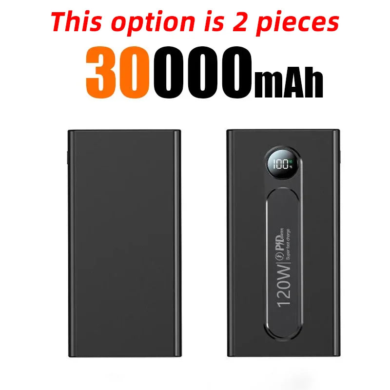 120W 80000mAh large capacity portable power bank LED digital display super fast charging mobile power for Iphone Xiaomi Samsung