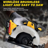 Cordless Circular Saw For DEWALT 20V MAX Battery, 7-1/4 Inch Brushless Power Circular Saws, 0-50 Degree Bevel Capability, Lightw