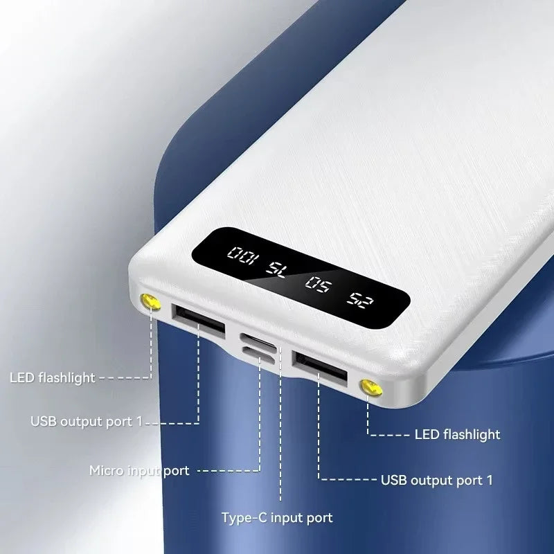 VIVO 200000mAh 120W Power Bank Super Fast Charging Battery High Capacity Digital Display For iPhone Samsung Huawei