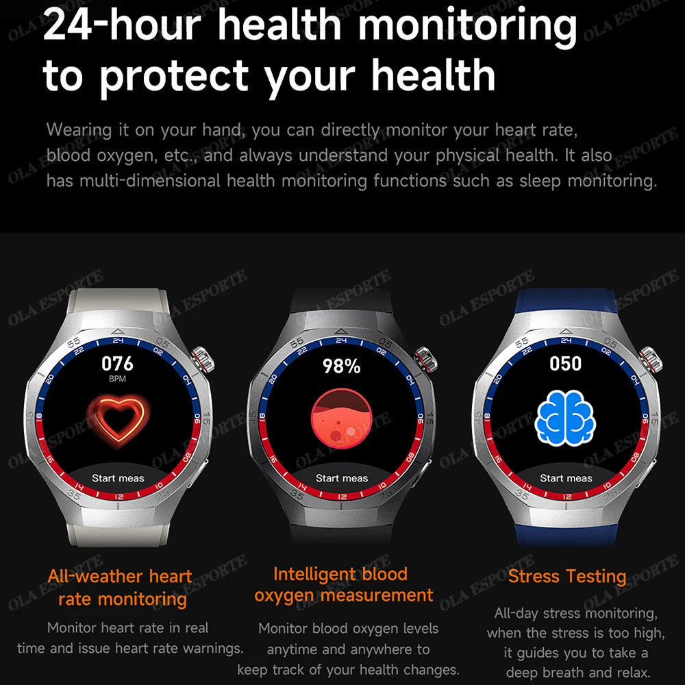 2025 New Watch 5 Pro Smart Watch 1.5“ AMOLED Screen NFC GPS Tracker BT Call Health Waterproof Men Women For Android
