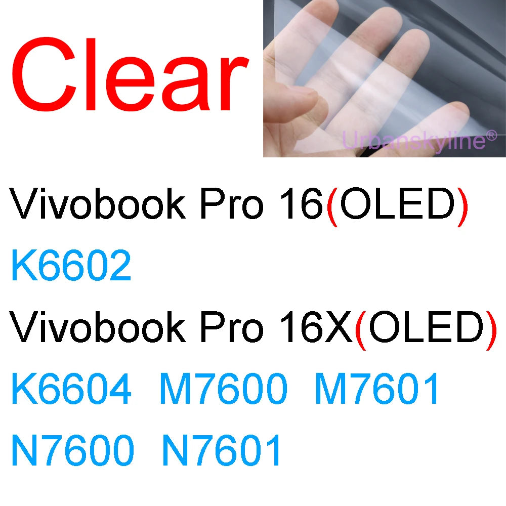 Screen Protector for ASUS Vivobook 14 Pro 14X OLED 15 15X 16 16X 17 17X 13 12 S Flip GO HD Clear Guard Matte Frosted Skin Film