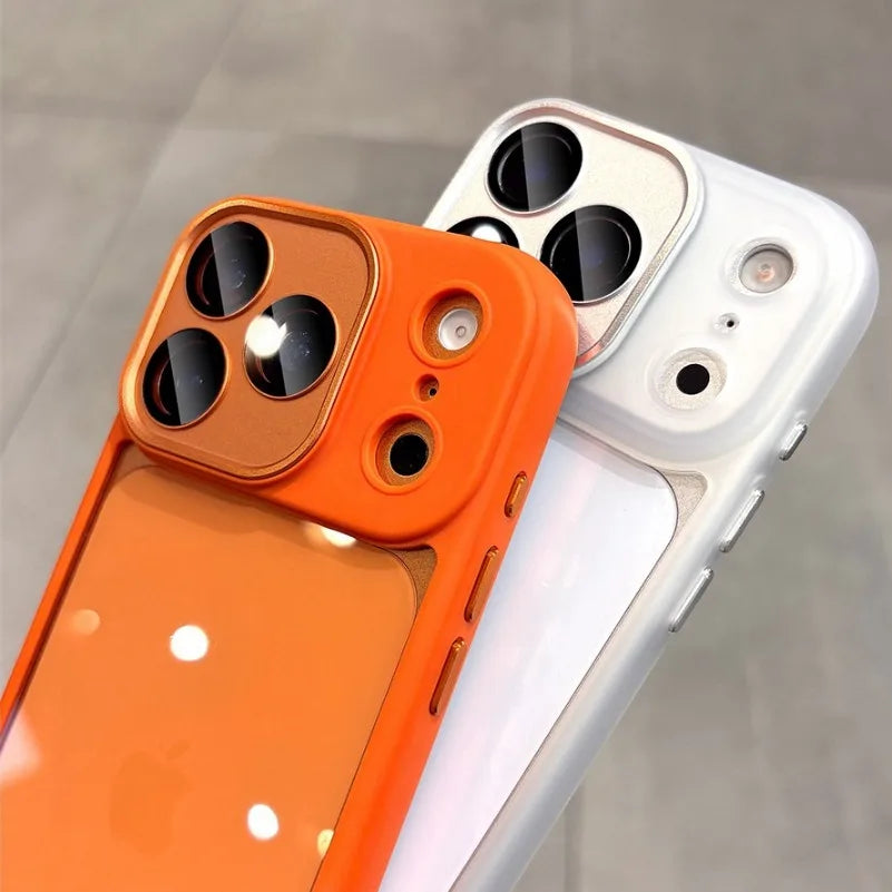 Luxury Hard Acrylic Transparent Case for iPhone 17 Air 13 14 15 16 17 Pro Max Plus 12 11 Lens Film Protection Shockproof