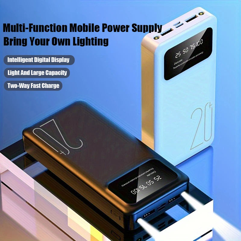 100000mAh Ultra Large Capacity Portable Power Bank With Fast Charging And LED Flashlight Function Suitable For IPhone Xiaomi