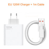 EU Original 120W Fast Charger Quick Charging Power Xiaomi 10 Redmi K30 Pro/10X Pro Poco F4 GT With Type-C Cable
