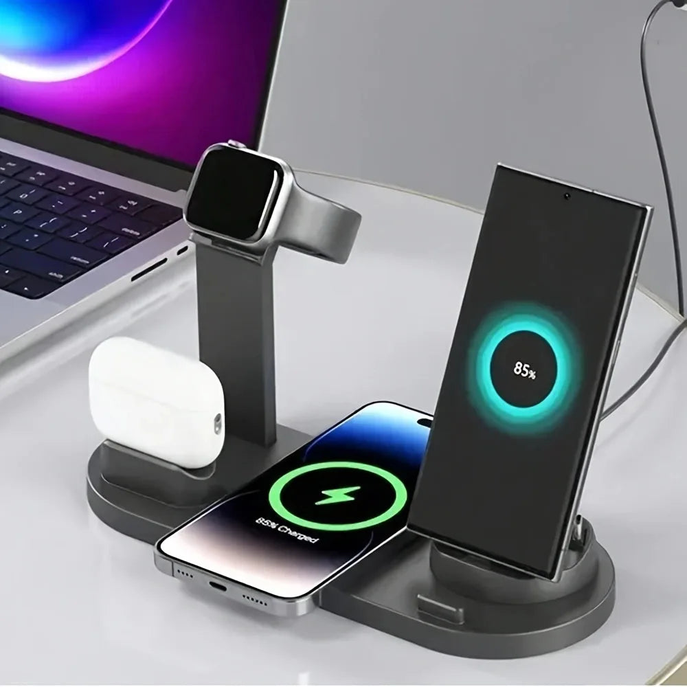 Universal Wireless Charging Station for iPhone 16, 15, 14, 13, 12, 11 Pro Max/Pro/Mini/Plus & for AirPods Pro 2 - Quick Charge