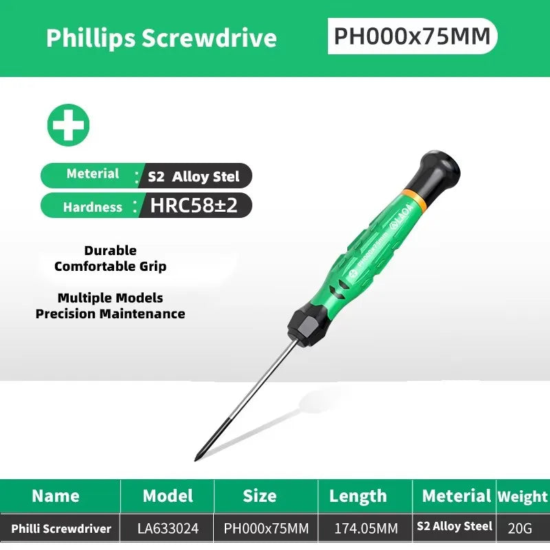 LAOA 1pcs precision screwdriver SL1.0-4.0  phillips mini  phillips plum blossom T5-T20