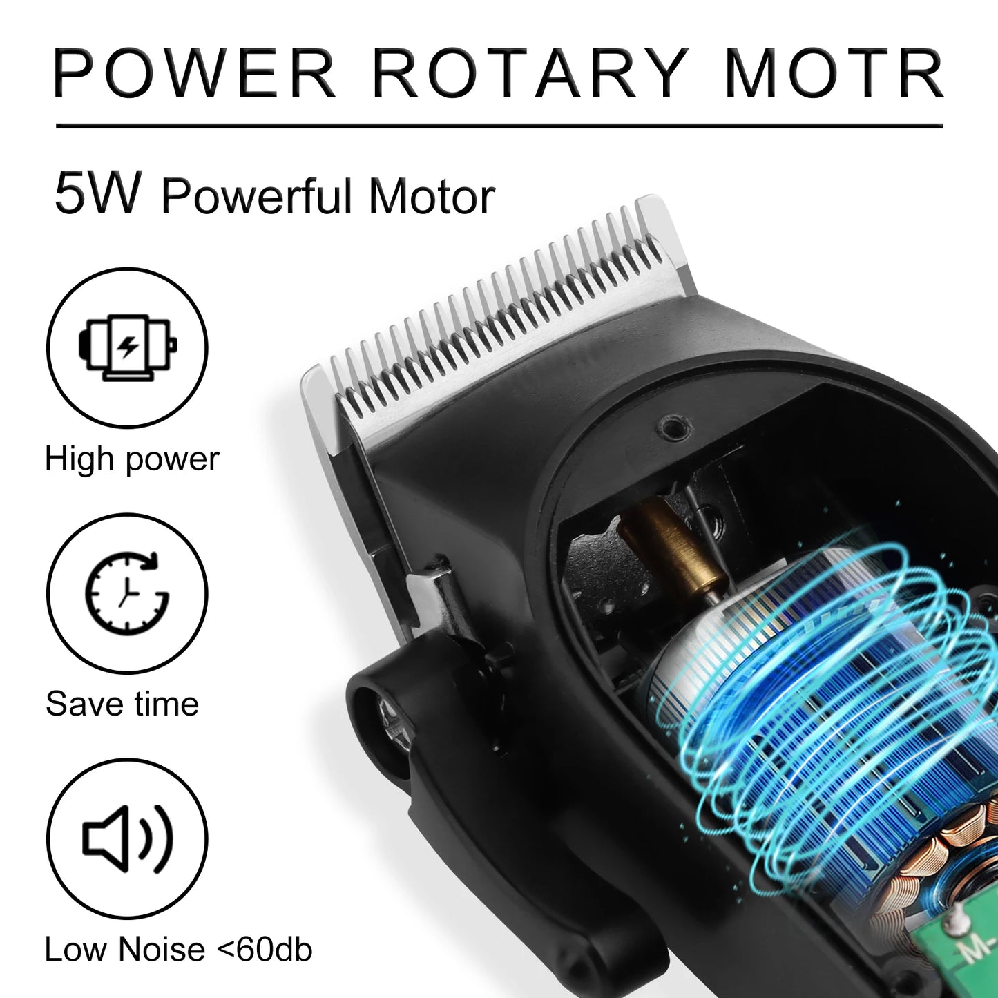 HIENA 212 Professional Hair Clipper – Metal Cordless Electric Trimmer with LCD Display