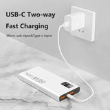 66W 20000mAh Fast Charger Power Bank Portable Charger USB Two-way Quick for iPhone Xiaomi Huawei Samsung slim
