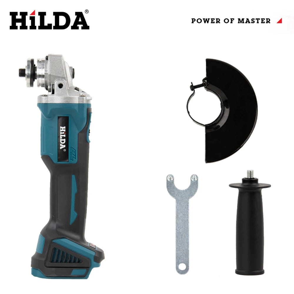 HILDA 21V Brushless Angle Grinder - Rechargeable Polishing Tool