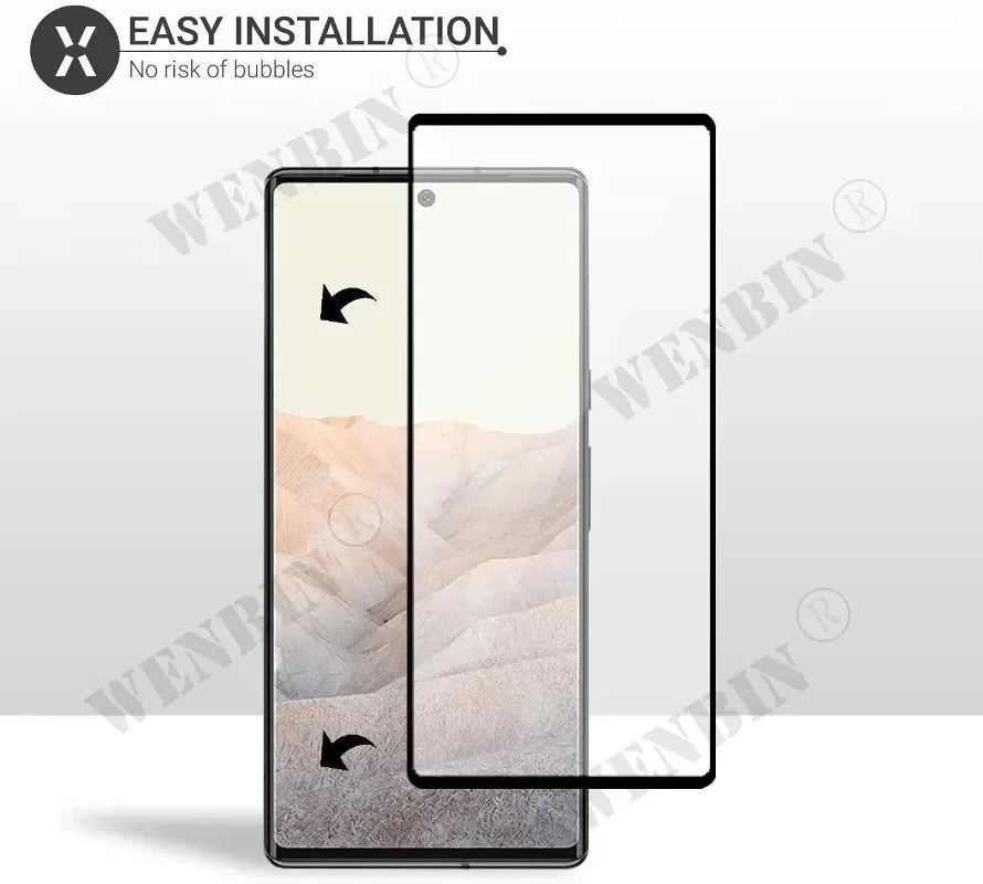 3 Pcs Tempered Glass For Google Pixel 10 9 8 7 6 Pro XL 7A 5A 3 XL Curved Full Cover Screen Protector