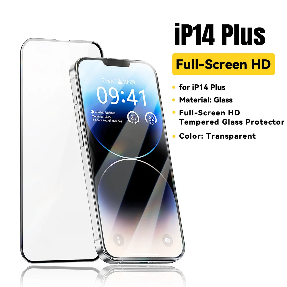 Essager Screen Protector for iPhone 16 15 14 13 Pro Max Plus 2Pcs HD Drop-proof And Dust-proof Tempered Glass Film Transparent