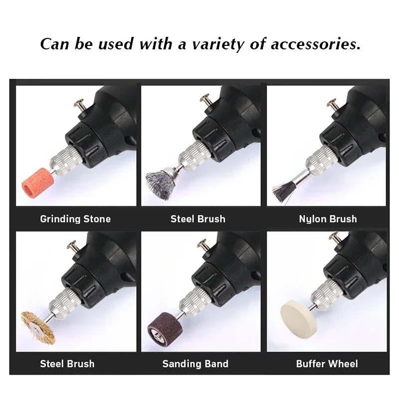 12V Mini Engraving Pen & Rotary Drill Tool Set