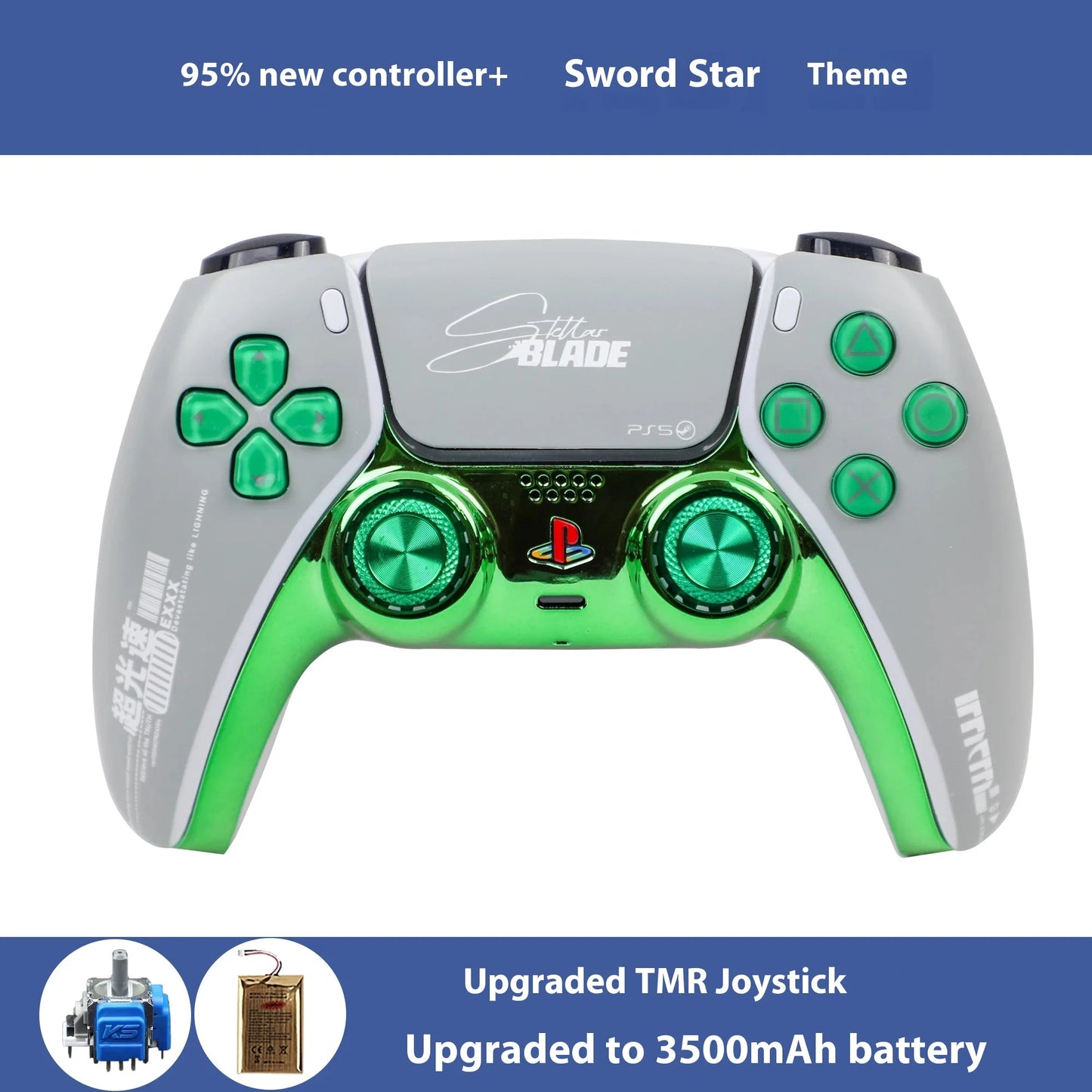 Stellar Blade TMR Wireless PS5 Controller – Hall Joystick Custom Esports Gamepad (Refurbished)