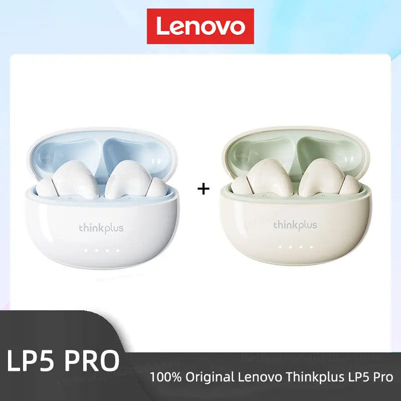 Lenovo LP5 PRO Wireless Bluetooth 5.4 Earphones TWS HiFi Sound Gaming LP5Pro Sport Long Standby with Mic 2025