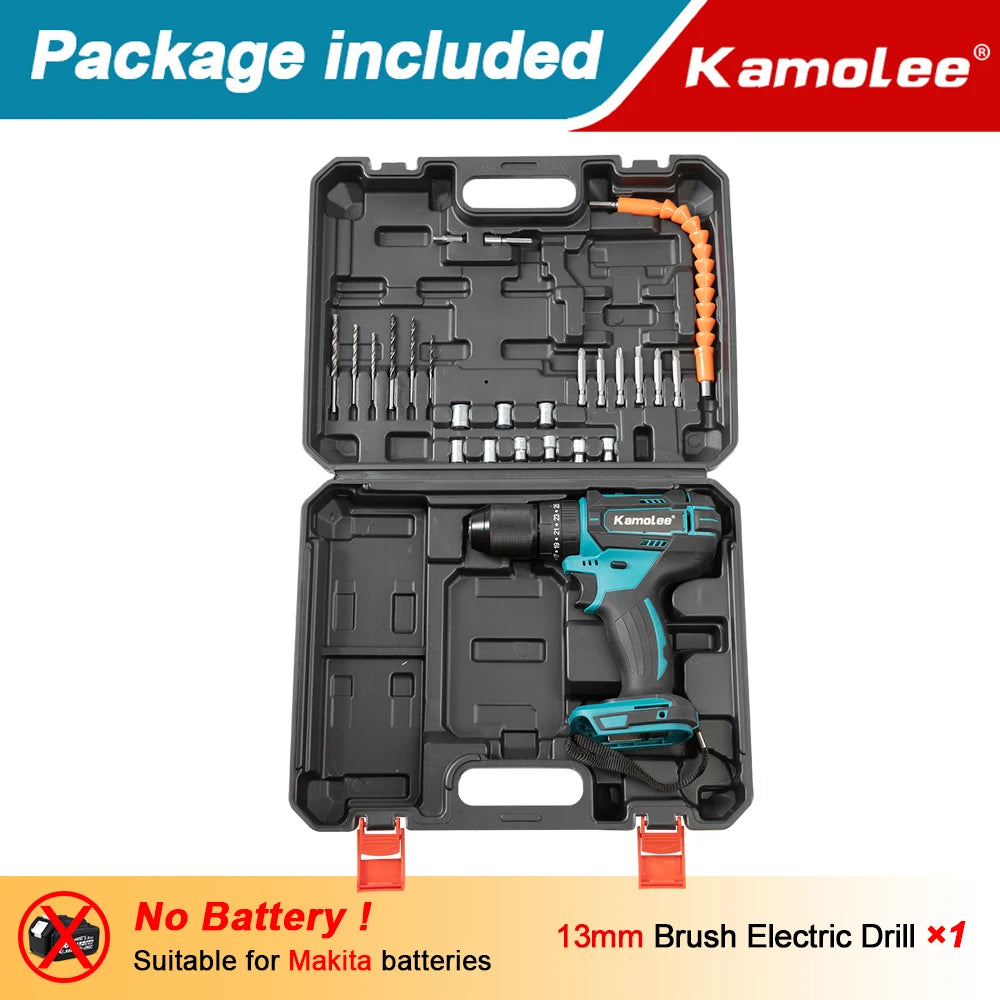 Kamolee Cordless Impact Drill for Makita 18V – 13mm/10mm Chuck