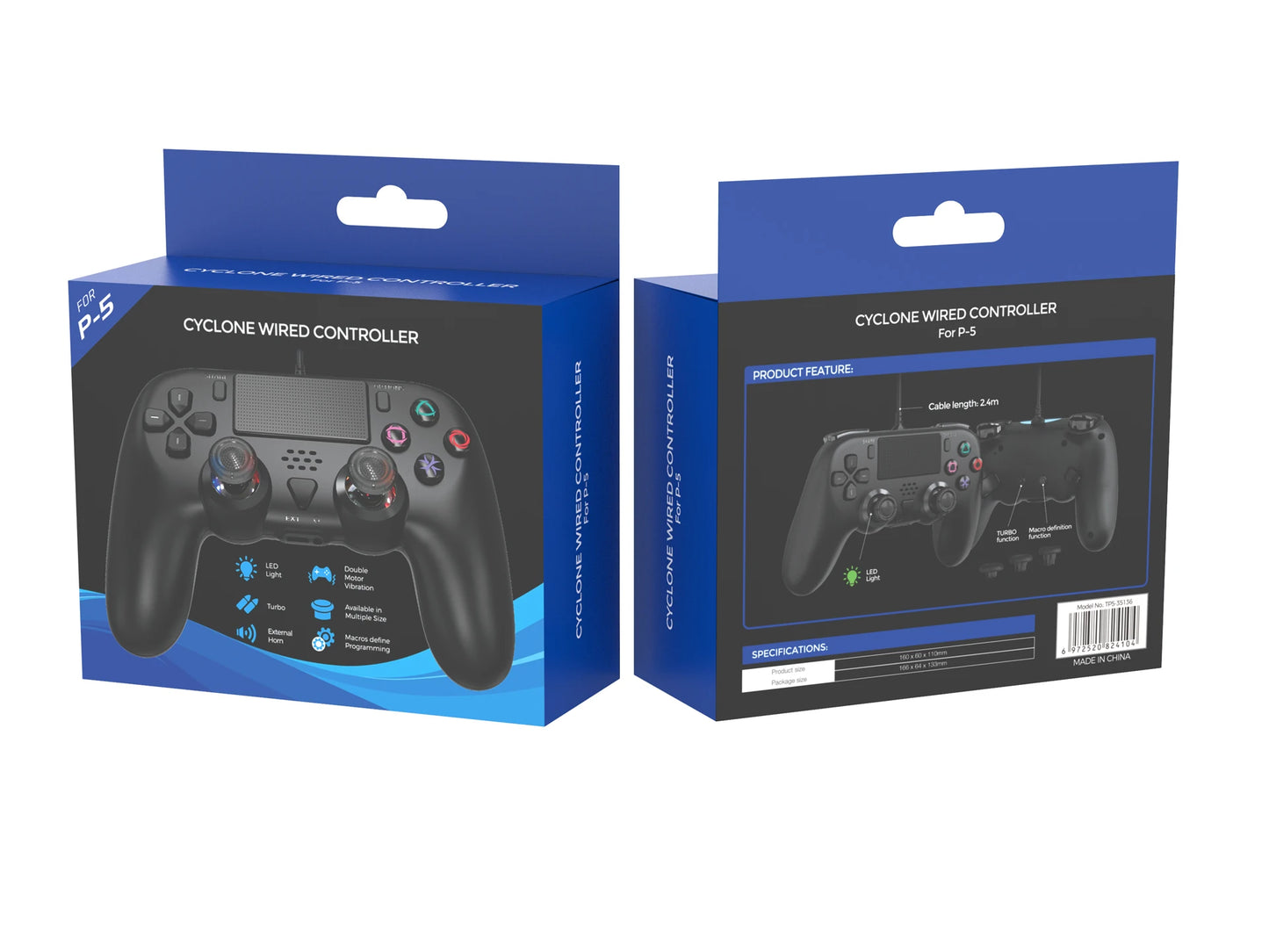 DOBE 3M Wired Gamepad for PS5/PS5 Slim – Programmable Buttons & Dual Motor Vibration