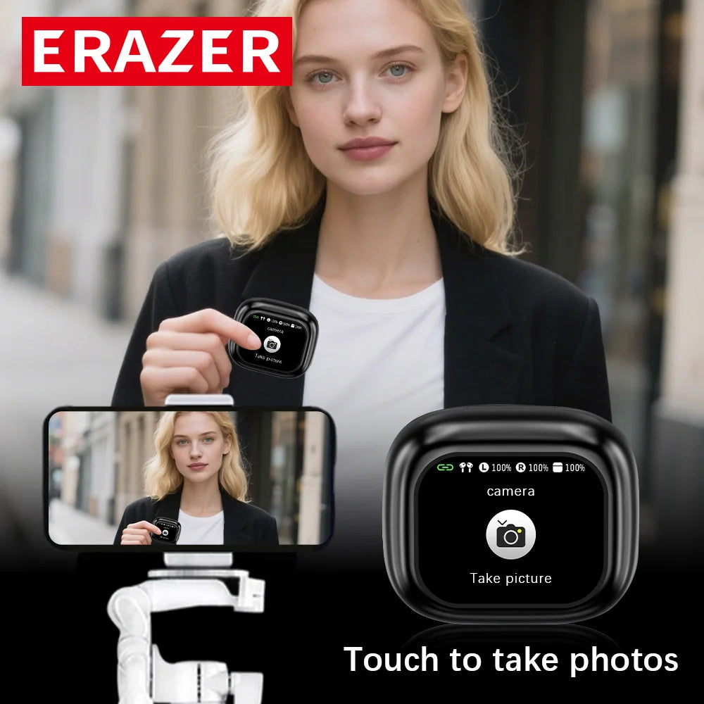 ERAZER Original LCD Touch Screen Bluetooth earphone ANC noise cancelling wireless Headphone waterproof earbuds HD stereo Headset