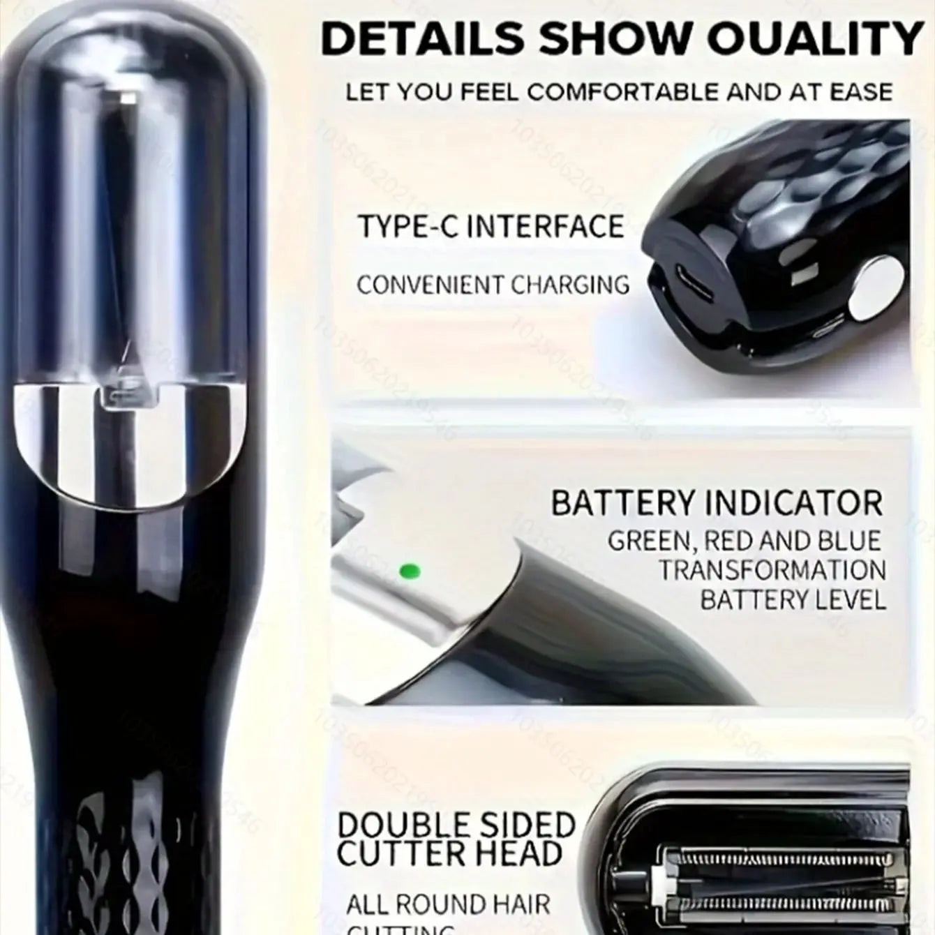 Multifunctional Hair Clipper Set – Automatic, No-Trace Hair Trimmer