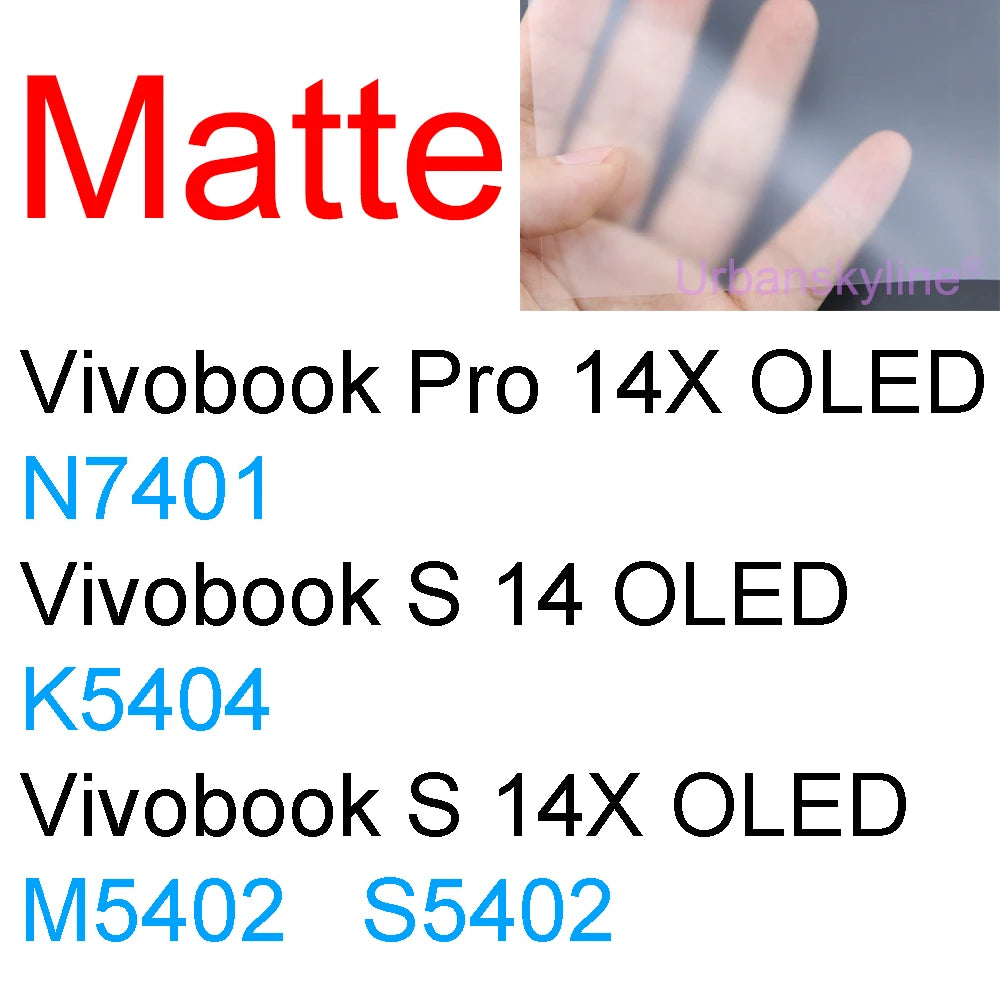 Screen Protector for ASUS Vivobook 14 Pro 14X OLED 15 15X 16 16X 17 17X 13 12 S Flip GO HD Clear Guard Matte Frosted Skin Film