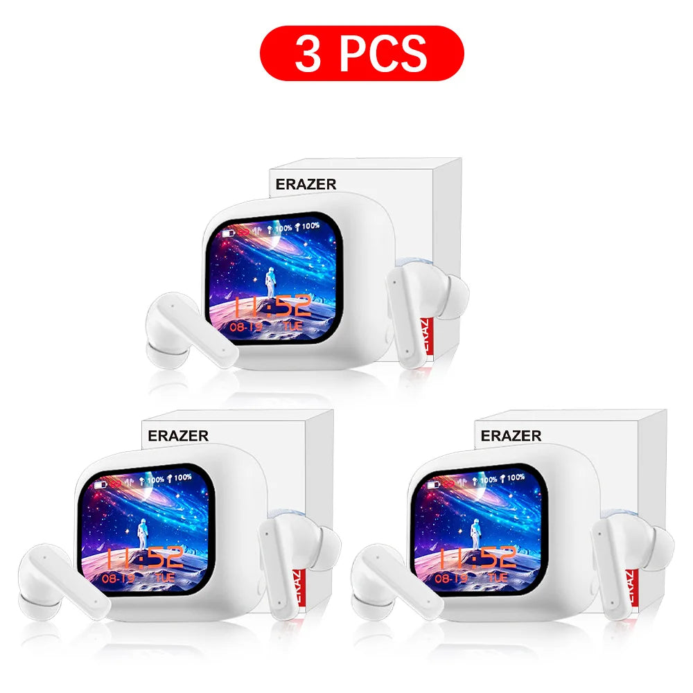 ERAZER Original LCD Touch Screen Bluetooth earphone ANC noise cancelling wireless Headphone waterproof earbuds HD stereo Headset