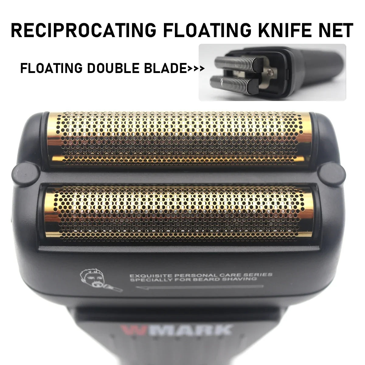 WMARK NG-7982 Electric Hair Clipper – Stainless Steel Titanium-Plated Two-Blade Razor