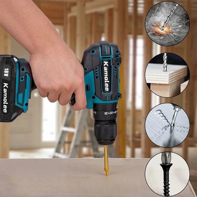 Kamolee Cordless Impact Drill for Makita 18V – 13mm/10mm Chuck
