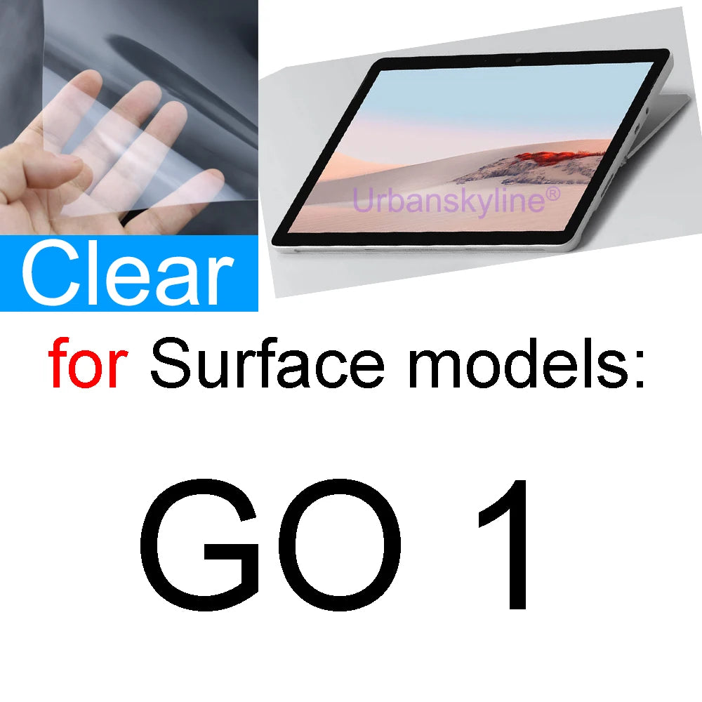 Screen Protector for Surface Pro 10 9 8 7 6 5 4 3 2 X for Microsoft Laptop 7 GO 3 Book 3 2 1 RT Film Clear Studio HD Skin Guard