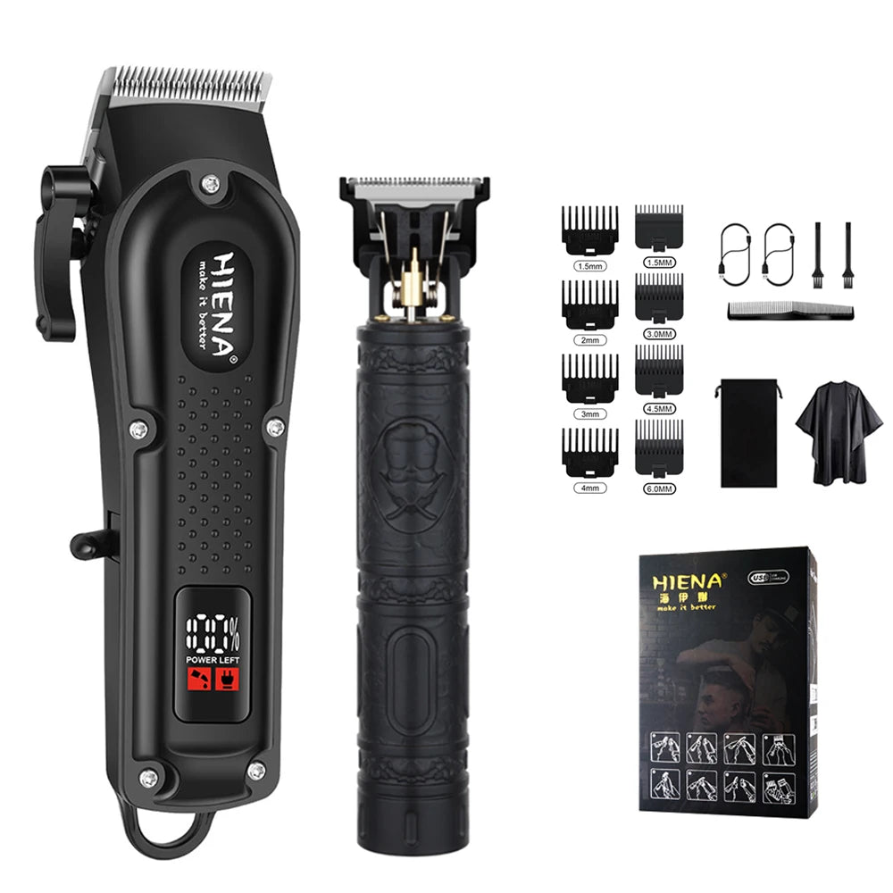 Professional Hair Clipper Set – Cordless Trimmer & Foil Shaver for Men