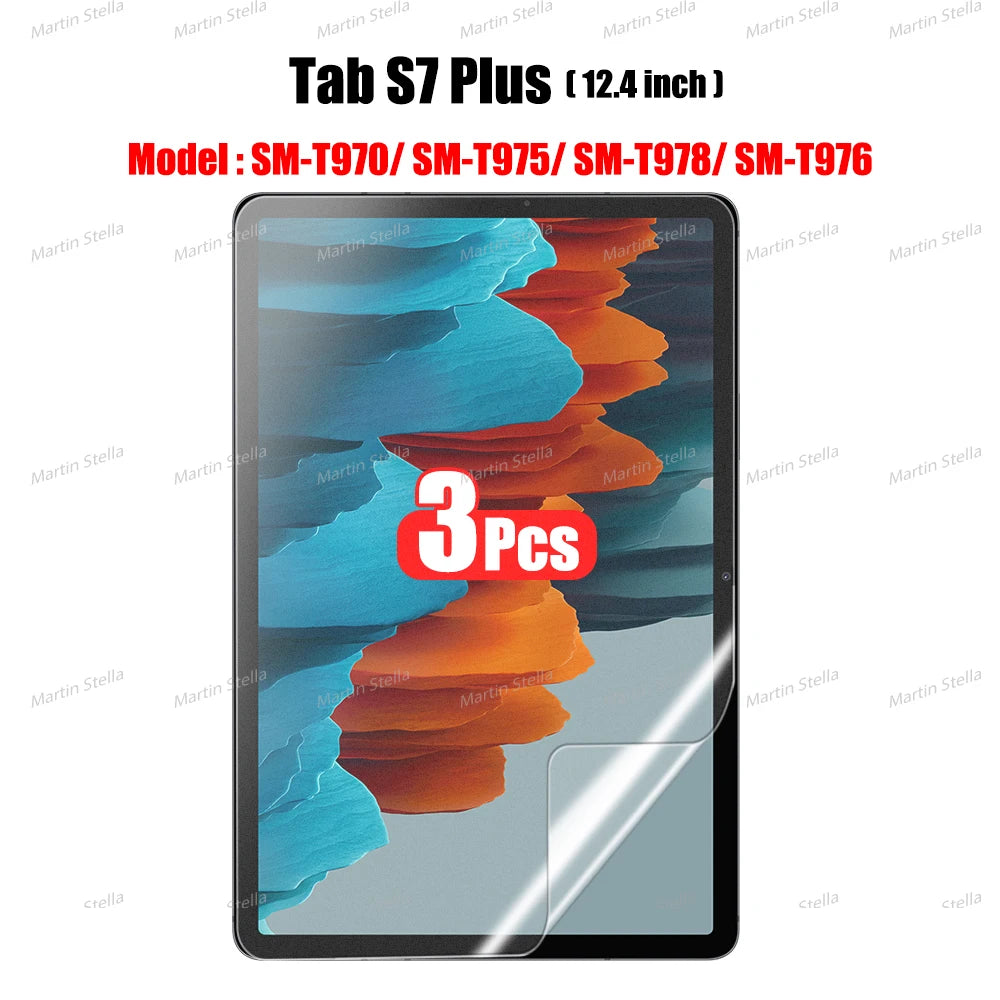 3Pcs Paper Feel Like Screen Protector for Samsung Galaxy Tab S7 S8 S9 Plus Ultra Samsung tab S6 Lite s7 s9 fe A8 A9 A7 No Glass