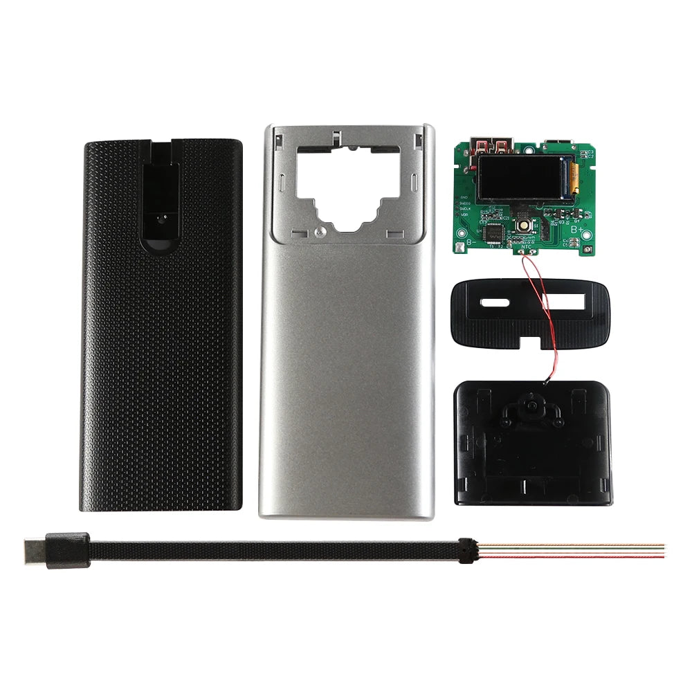 PD20W DIY Powerbank Kit TFT Color Screen No Battery 10000mah 21700/18650 Install Welding With Line 22.5W Fast Charging Case