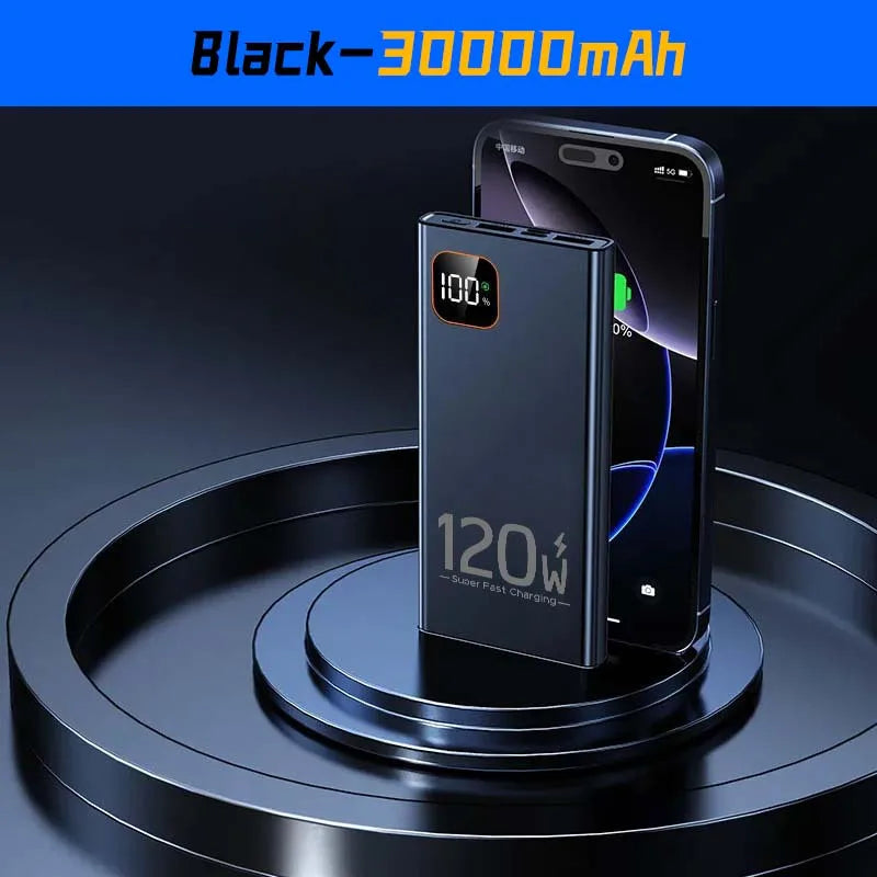 100000mAh High Capacity Power Bank 140W Super Fast Charging Portable Battery  For iPhone Samsung Huawei Xiaomi