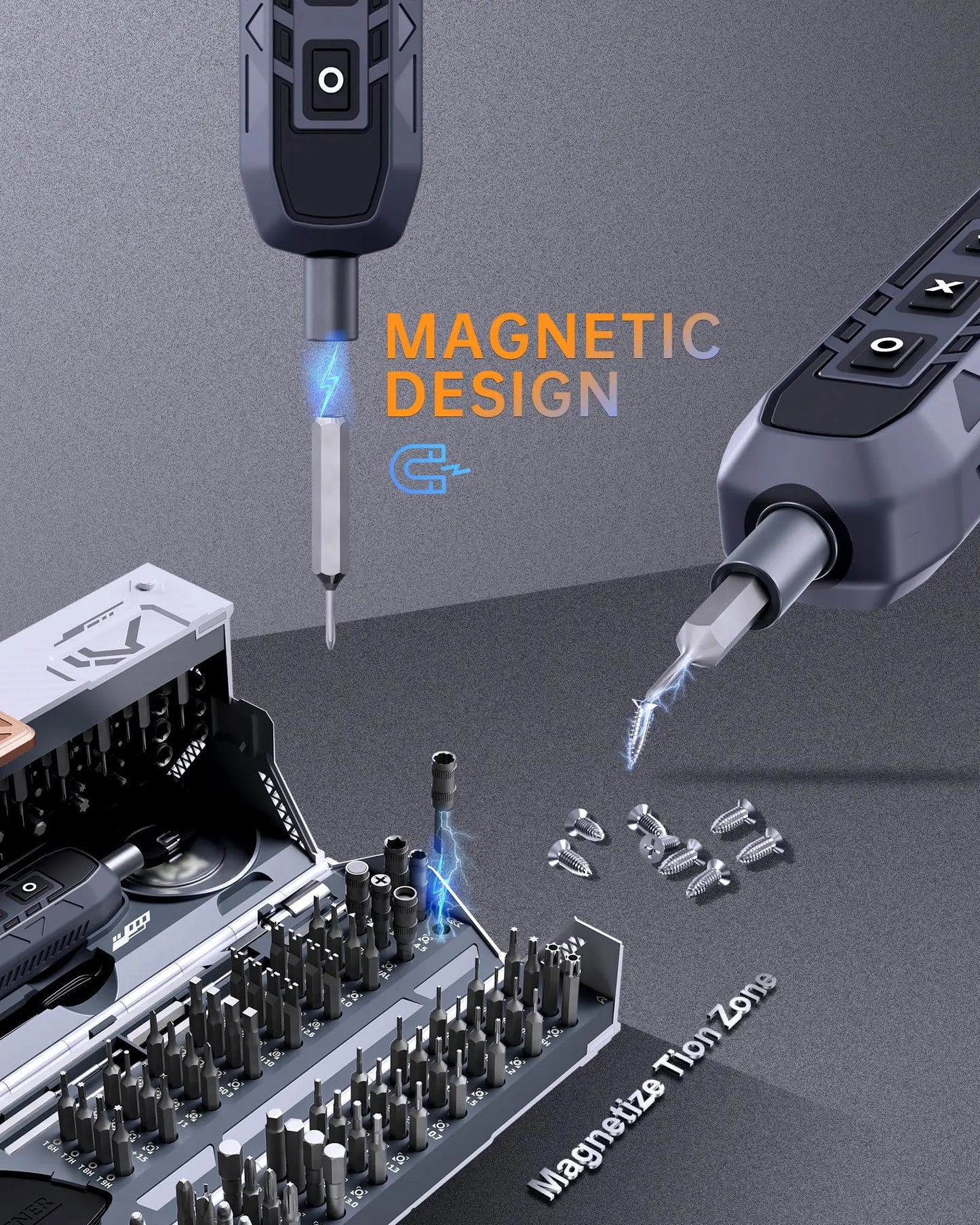 JAKEMY 180-in-1 Electric Screwdriver Kit – Mini Precision Set with 162 Bits & 3 Torque Settings for Phone, Camera & Laptop