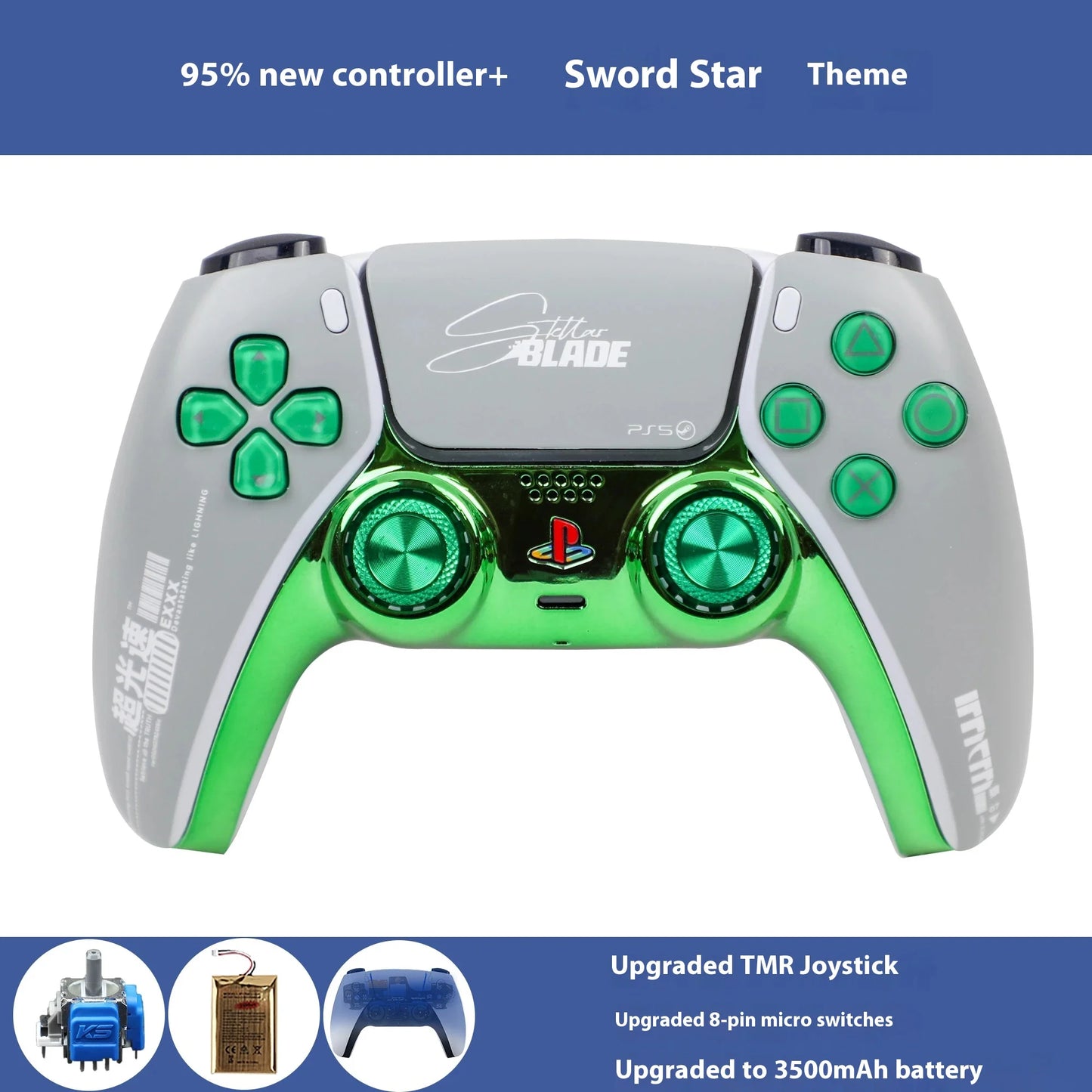 Stellar Blade TMR Wireless PS5 Controller – Hall Joystick Custom Esports Gamepad (Refurbished)