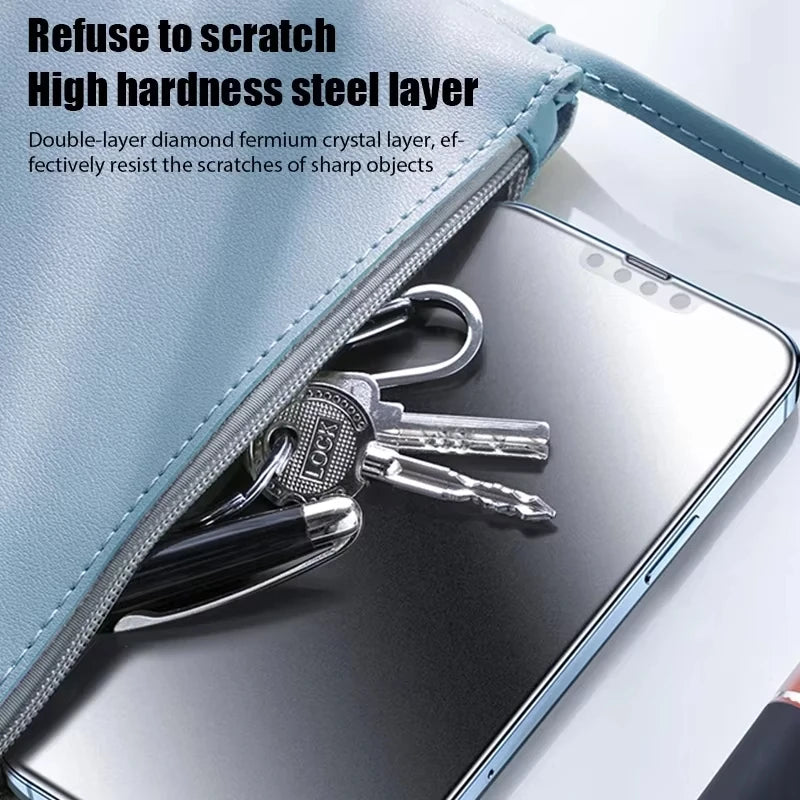 5PCS Matte Privacy Screen Protectors For iPhone 17 16 15 Pro Max 14 13 12 11 17Air X XR XS Max 7 8 Plus SE Anti Spy Ceramic Film