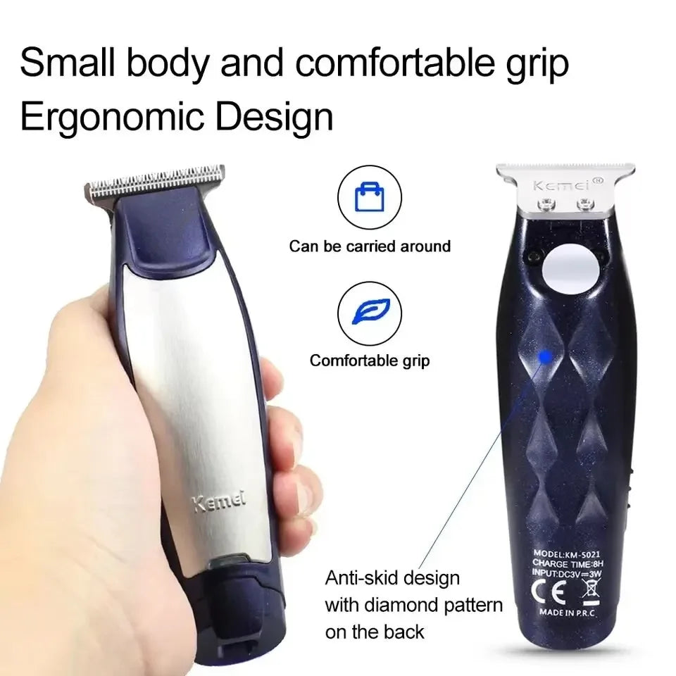 Kemei KM-5021 Professional Hair Clipper – USB Rechargeable, Bald Head Trimmer