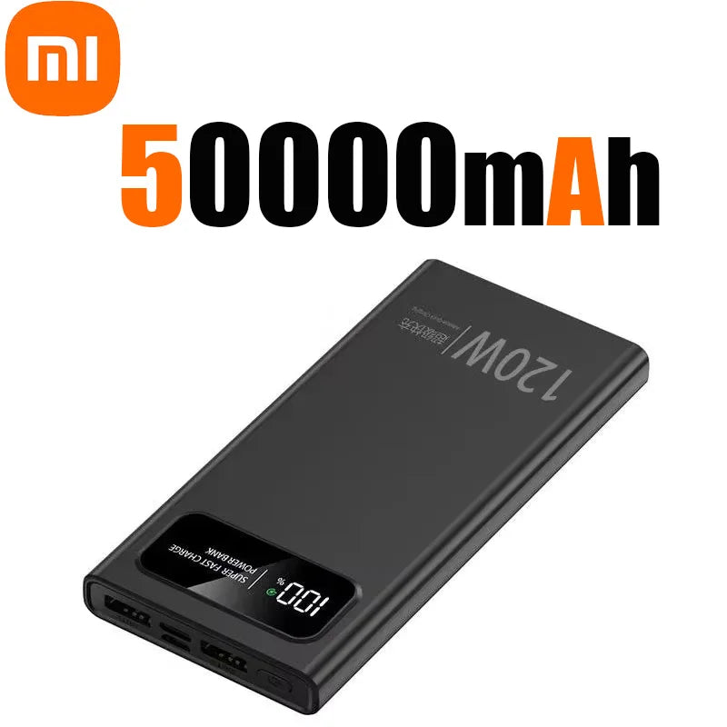 Xiaomi 200000mAh Power Bank 120W Super Fast Charging Battery High Capacity Digital Display For iPhone Samsung Huawei