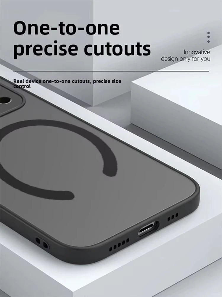Matte Magnetic For Magsafe Wireless Charge Phone Cases For iPhone 17 16 15 14 13 11 12 Pro Max Plus XS Max XR X Air Armor