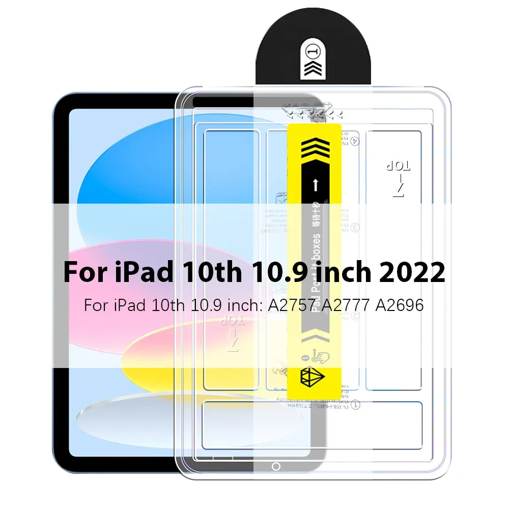 Screen Protector Tempered Glass For Ipad Pro 13 11 M4 12.9 A16 10 9 10th 9th Generation Air 5 4 3 M3 M2 Mini A17 7 6 Accessories