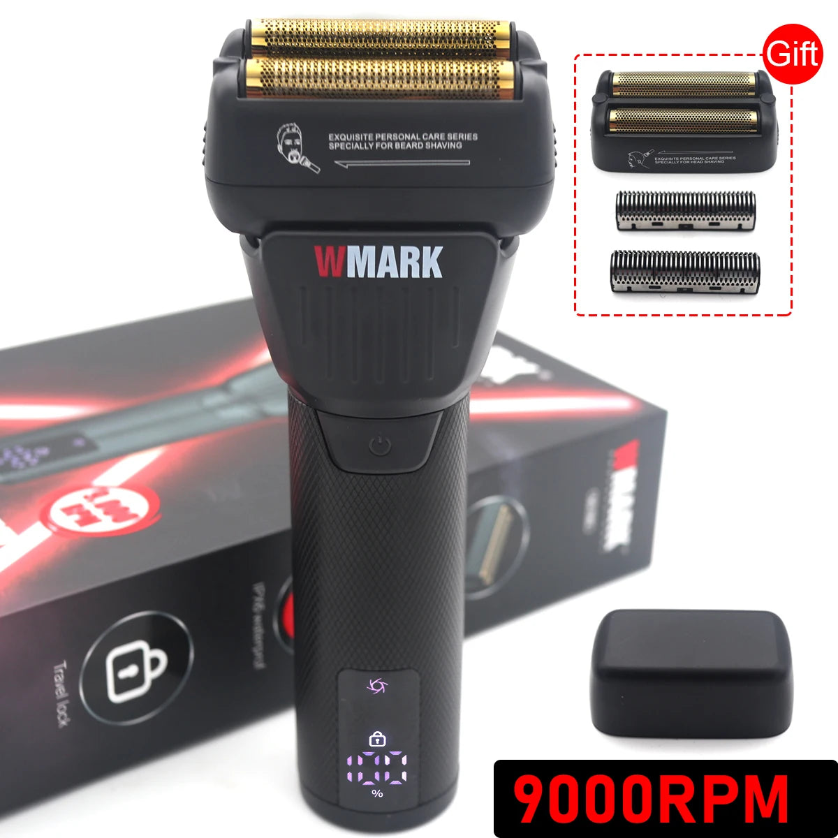 WMARK NG-7982 Electric Hair Clipper – Stainless Steel Titanium-Plated Two-Blade Razor