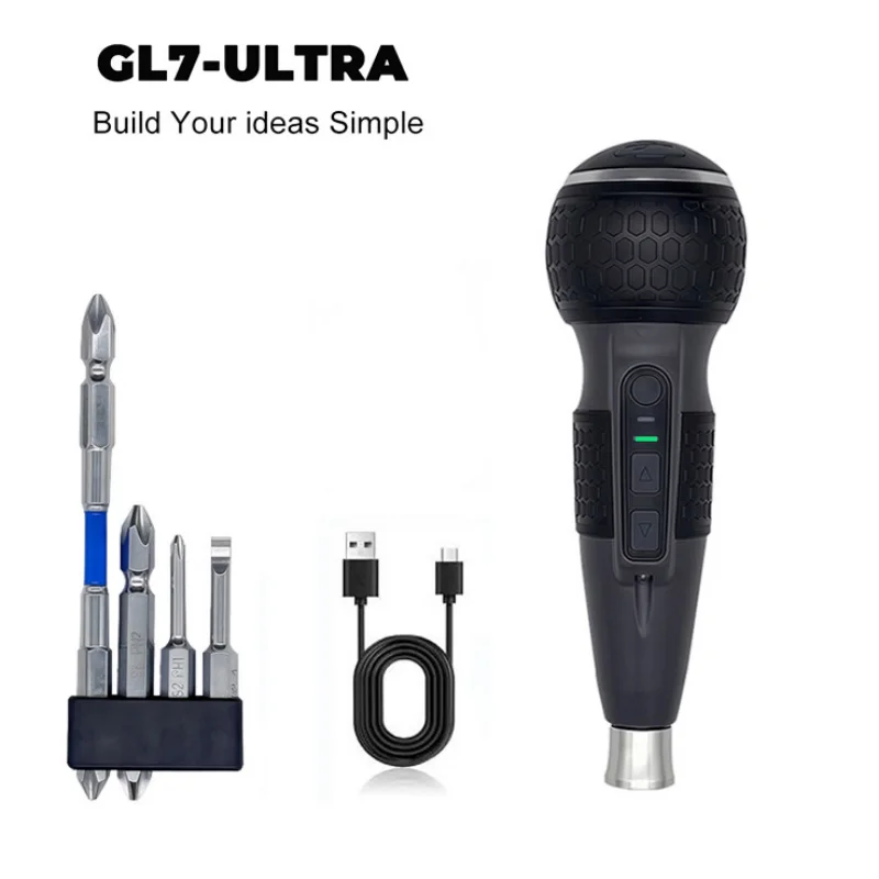 Powerful Mini Electric Screwdriver Drill 3-Level Torque Type-C LED Light Pen-Style Home maintenance Easy for Beginners