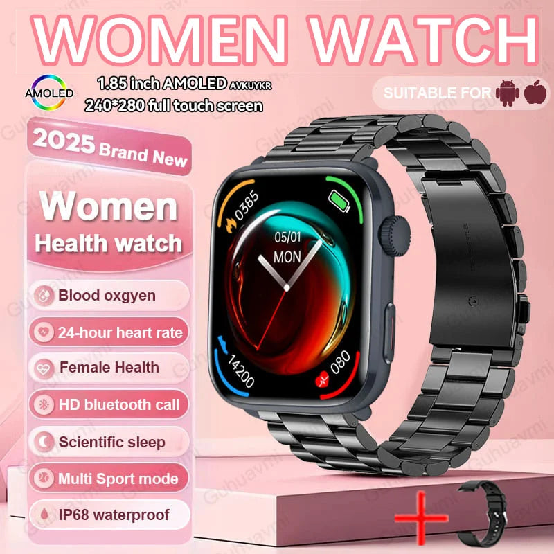 2025 New For Xiaomi Women AI Smart  watchDiagnosis Smart Watch HRV+PPG Blood Pressure Blood oxygen Health monitor IP68 NFC