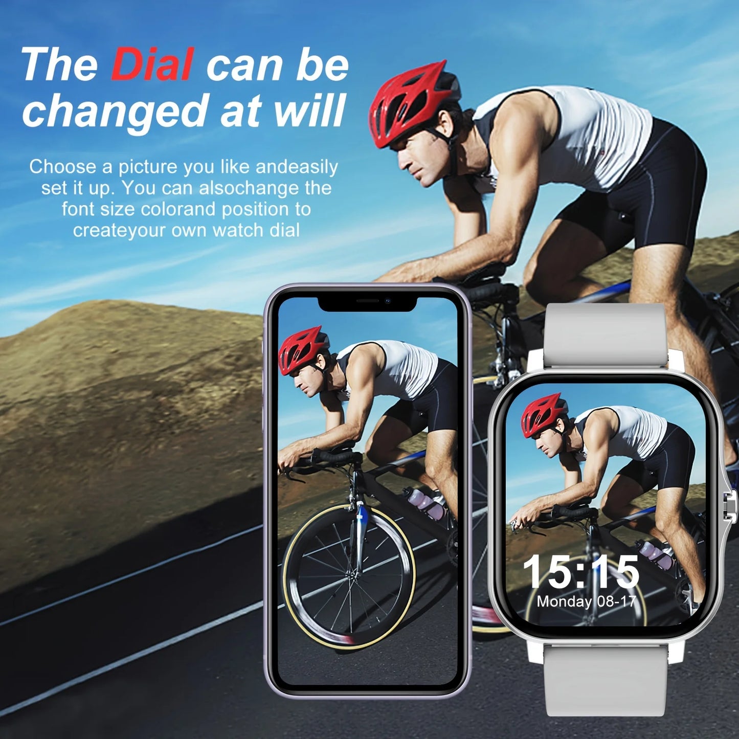 2025New Sports Smart Watch 1.83inch BT Call Message Push 100+ Sport Modes For Man Women Multi Functional Android&IOS